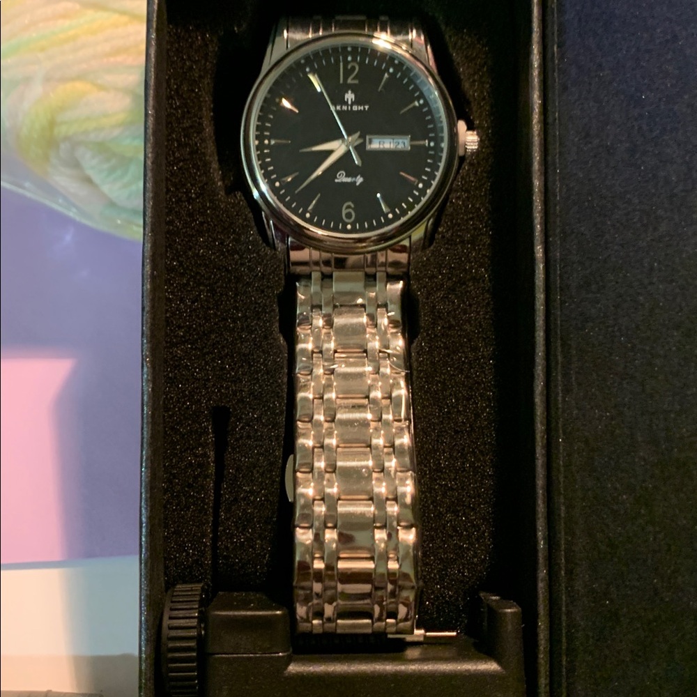 Happy Father’s Day AKNIGHT Black Dial & Stainless Steel Watch. New Still In Box.